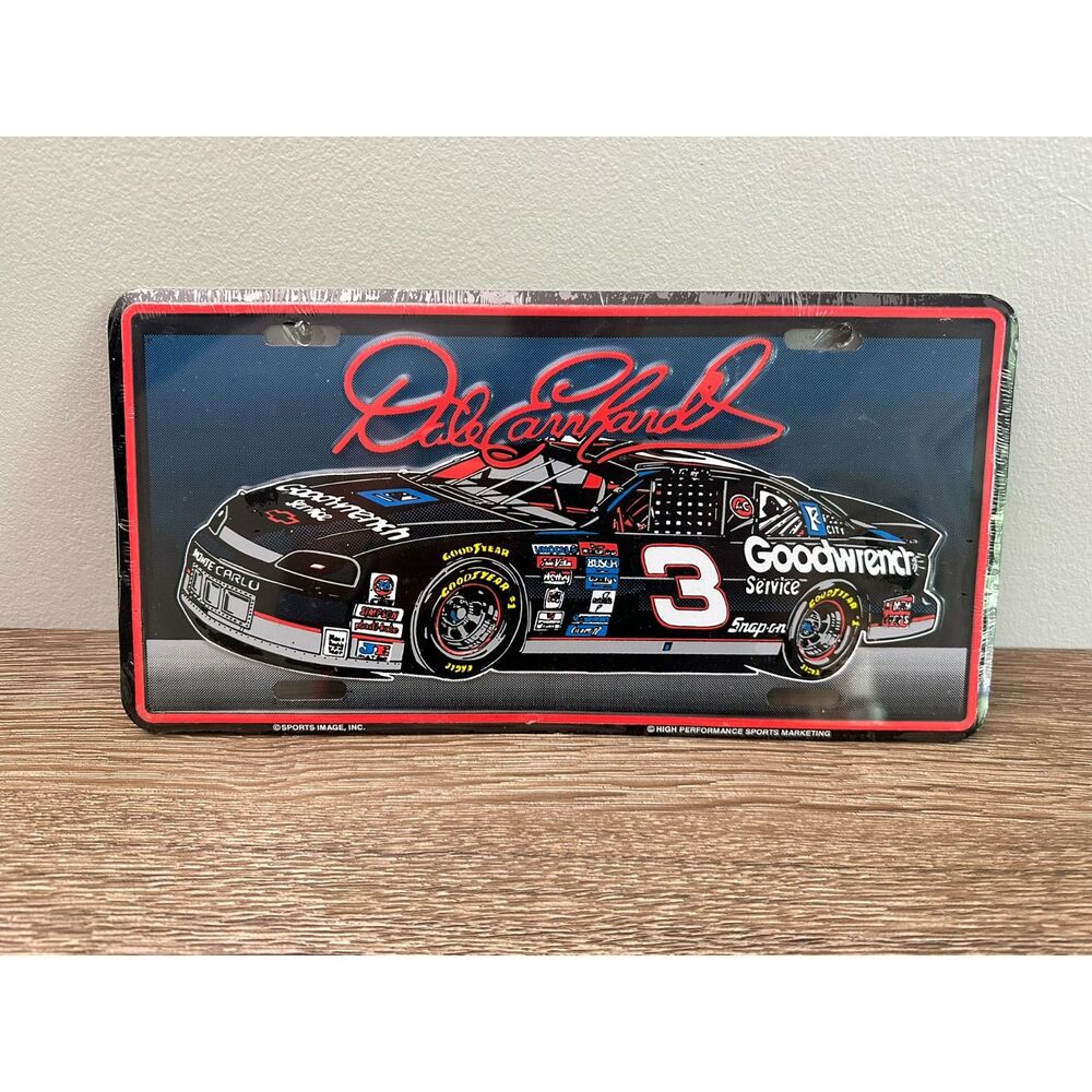 Dale Earnhardt #3 Goodwrench Service Metal License Plate NASCAR Sealed